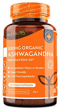 Carica l'immagine nel visualizzatore di Gallery, Ashwagandha Bio 500mg - Puro ed Alta Qualità KSM-66 Senza Riempitivi -...