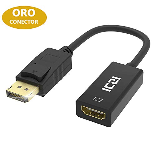 ICZI Adattatore DisplayPort a HDMI 1080P, Cavo DP Maschio su Femmina,...