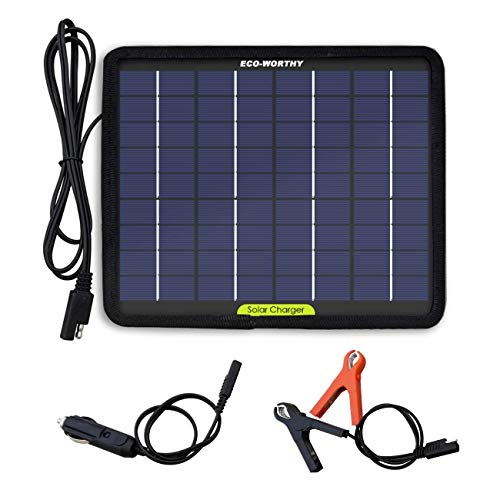 ECO-WORTHY - Caricabatteria portatile a pannello solare da 12 V, 5 W - Ilgrandebazar