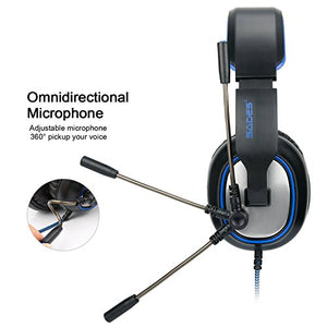 SADES R7 Gaming Headset, USB Headset Cuffie da gioco stereo per Nero