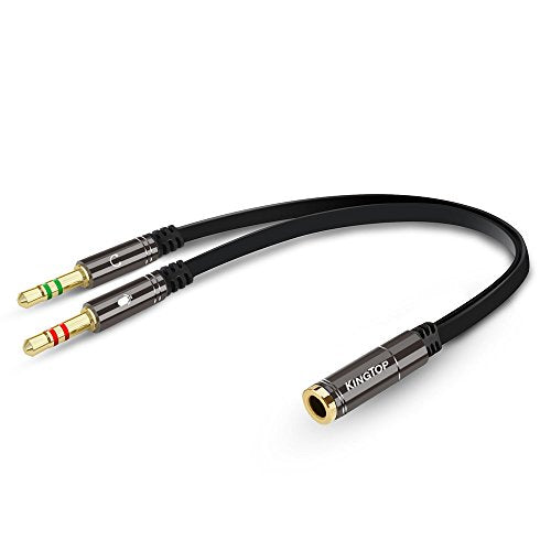 KingTop Cavo Sdoppiatore Microfono e Cuffia, Aux Stereo a 1 pezzo