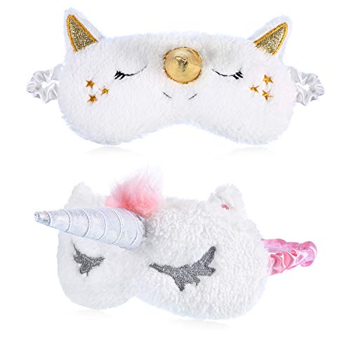 2 Pezzi Unicorno Maschera per Dormire Carino Benda Copertina per... - Ilgrandebazar