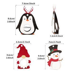 3Set Fustelle Gnomi Natalizi Fustelle Pinguini Ciondoli Natale Fustelle Pupazzo di Neve Decorazioni Natalizie Albero di Natale Sacchetti da Regalo Scrapbooking Biglietto d'auguri Goffratura Fai da Te