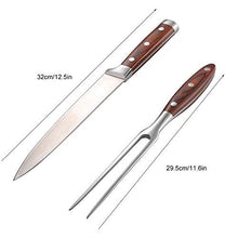 Carica l&#39;immagine nel visualizzatore di Gallery, Barbecue Fork Tool Set Coltello in acciaio inox Carving Outdoor... - Ilgrandebazar