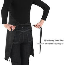Carica l&#39;immagine nel visualizzatore di Gallery, Esonmus Grembiule regolabile da 2 pezzi con 2 tasche Grembiuli Cucina Nero