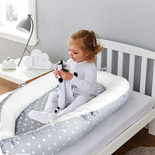 Carica l&#39;immagine nel visualizzatore di Gallery, Luchild Baby Nest Riduttore Per Letto Culla Sacco Nanna Punto tondo grigio - Ilgrandebazar
