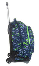Carica l&#39;immagine nel visualizzatore di Gallery, Trolley Tech Invicta Art, 34 Lt, Blu, 2 in 1 Zaino sganciabile, Scuola &amp;...