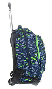 Trolley Tech Invicta Art, 34 Lt, Blu, 2 in 1 Zaino sganciabile, Scuola &...