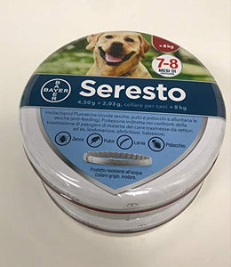 2 confezioni Collare Seresto di Bayer per cani oltre 8 Kg antipulci e zecche...