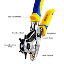 Carica l&#39;immagine nel visualizzatore di Gallery, S&amp;R Fustellatrice/Occhiellatrice/Perforatrice per Cuoio, Teloni, Pelle,...