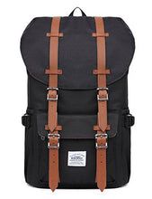 Carica l&#39;immagine nel visualizzatore di Gallery, KAUKKO Viaggio Zaino per Computer Portatile da 15&quot; Scuola (Nnero)