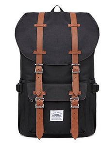 KAUKKO Viaggio Zaino per Computer Portatile da 15" Scuola (Nnero)