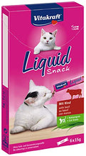 Carica l'immagine nel visualizzatore di Gallery, Vitakraft Spuntino liquido con manzo + erba di gatto, 1 confezione (6 buste...