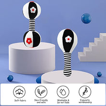 Carica l&#39;immagine nel visualizzatore di Gallery, JoyLife Giochi Neonato 0 3 6 Mesi, Sonaglio Neonato Bianco e Nero, Alto Contrasto Sensoriale Neonati Giocattoli, Giocattoli Morbidi a Sonagli Regalo per 3 6 9 12 Mesi Ragazzi e Ragazze