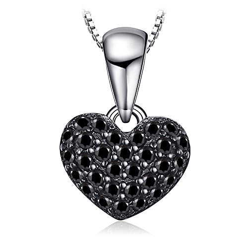 JewelryPalace 0.14ct Naturale Spinello Forma di Cuore Ciondolo Argento... - Ilgrandebazar