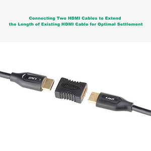 J&D HDMI Coupler Adapter, 2-Pack Placcato Oro Femmina a 4K