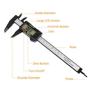 Calibro Digitale Elettronico 0-6 Inch/Strumento di Misura Dimensionale 150... - Ilgrandebazar