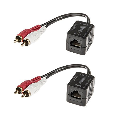 Lindy 70460 Extender Audio Stereo Cat.5/6 2X Rca, 100M