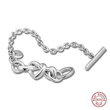 Carica l&#39;immagine nel visualizzatore di Gallery, MOCCI 2019 - Braccialetto da donna con cuore annodato in argento 925, 18 cm - Ilgrandebazar