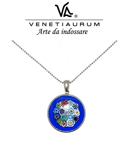 Venetiaurum Set Collana E Orecchini In Argento 925 Con Vetro Di Murano - Made In Italy Certificato