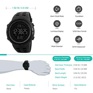 Orologi da polso uomo - 50M impermeabili digitale sportivi da...