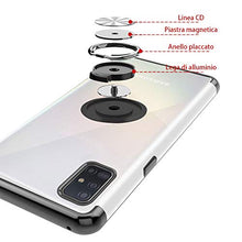 Carica l'immagine nel visualizzatore di Gallery, ZHIYIJIA per Cover Samsung Galaxy A51 Ring 360°Regolabile A51, Nero