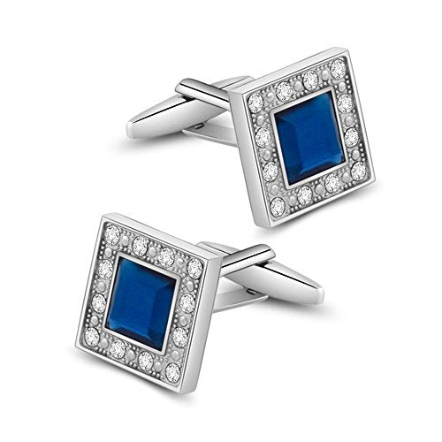 MERIT O Gemelli Quadrati in Cristallo Swarovski Blu Navy per Gli Uomini... - Ilgrandebazar