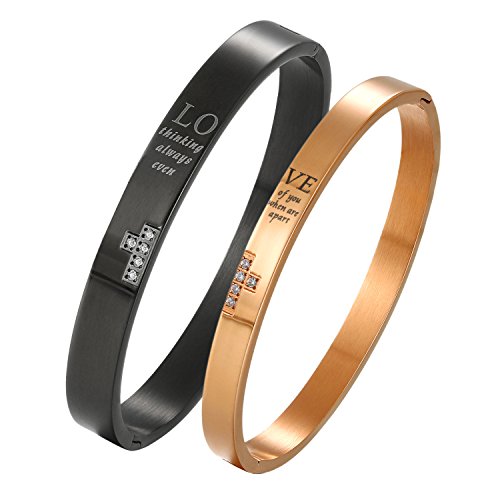 Cupimatch Coppia Lovers Braccialetto Catena Acciaio Inossidabile Puzzle Love... - Ilgrandebazar