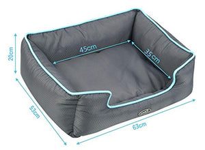 Cuccia per Cani Sfoderabile Cuscino Rettangolare in M( 63×53 cm), Grigio - Ilgrandebazar