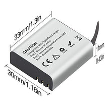 Carica l'immagine nel visualizzatore di Gallery, Action Camera Batteria, 3.7V 1350mAh 4.995Wh ricaricabile Batterie (2 pezzi) con doppio caricatore, compatibile con AKASO EK7000/Dragon Touch/EKEN/Crosstour/Campark/APEMAN/Victure/SJ4000/PG1050