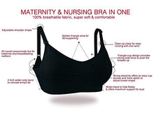Carica l'immagine nel visualizzatore di Gallery, AMOURRI Reggiseno Donna da Allattamento Senza Cuciture e con XL, 3pcs (Negro) - Ilgrandebazar