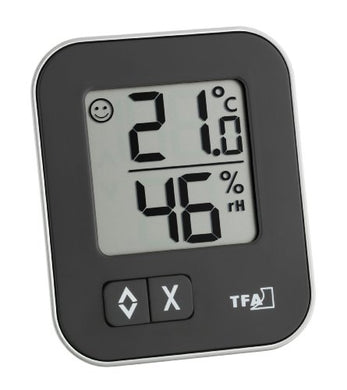 TFA 30.5026.01 Moxx Digital Thermo-Hygrometer-Black, Nero, 1 Confezione - Ilgrandebazar