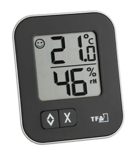 TFA 30.5026.01 Moxx Digital Thermo-Hygrometer-Black, Nero, 1 Confezione - Ilgrandebazar