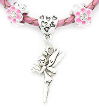 Carica l'immagine nel visualizzatore di Gallery, Bracciale in pelle rosa per bambine “My first Fairy” sacchetto regalo di... - Ilgrandebazar