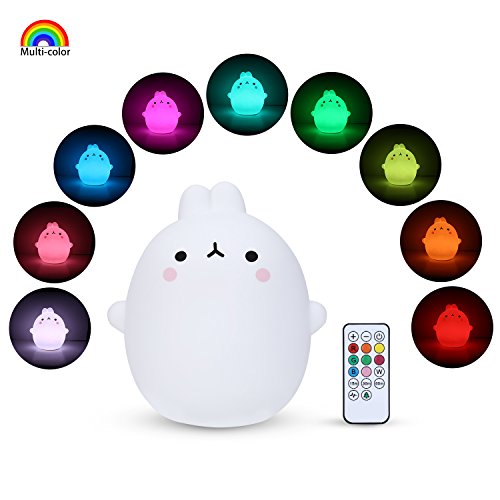 YISSVIC Luce Notturna LED per Bambino 9 Colori 10 Livelli Multicolore - Ilgrandebazar