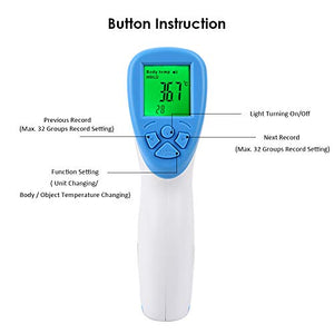 Benkeg Sensore di temperatura a infrarossi senza contatto IR Termometro...