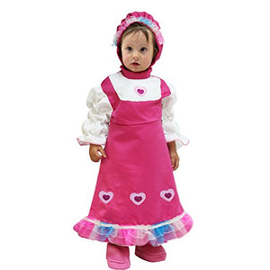 VESTITO COSTUME Maschera di CARNEVALE BIMBA Piccola Cuoricina - MASHA –