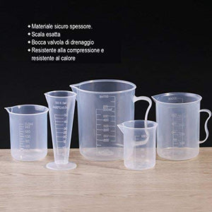 UEETEK Misurino Coppa Beaker Labs Graduato Becher 50ml 100ml 150ml 250ml... - Ilgrandebazar