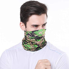 Carica l'immagine nel visualizzatore di Gallery, Gwolf Sciarpa Tubo Uomo Donna Maschera Sportiva, verde mimetico