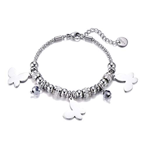 Braccialetti Pop-corn per le donne, Bracciale con ciondolo Charm #5 Farfalla - Ilgrandebazar