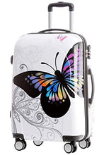 Carica l&#39;immagine nel visualizzatore di Gallery, Set valigie rigide tipo trolley in policarbonato, 3 Set, Butterfly(4er Set)