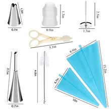 Carica l'immagine nel visualizzatore di Gallery, Set Per Decorazione Torte - 34 in 1 Set Beccucci Sac a Poche - 24 Punte in Acciaio Inossidabile, 1 Bussola di pasticceria - per Decorazione Pasticceria, Pasticceria Kit Torte, Dolci Cupcake (34 Pezzi)
