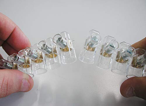 100 Morsetti unipolari a cappuccio da 2,5mm² in stecche 10 poli - Ilgrandebazar