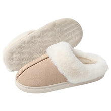 Carica l'immagine nel visualizzatore di Gallery, JOMIX Pantofole Donna Invernali Comode Ciabatte Ragazza Pelose Calde Ciabatte Pelliccia Sintetica Memory Foam Morbide Tomaia Scamosciata MD7210 (Beige, 41)