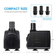 Carica l&#39;immagine nel visualizzatore di Gallery, Awroutdoor Pompa Acqua Sommergibile, 25W Acquario, 1800L/H...