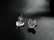 Carica l&#39;immagine nel visualizzatore di Gallery, Shysnow 925 Argento bella Tiny mouse orecchini Natale regalo Stile Uno Viola - Ilgrandebazar