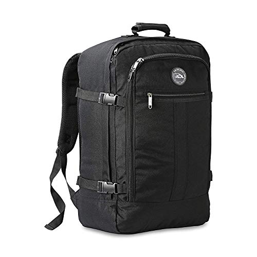 Cabin Max Metz, Zaino da Viaggio Bagaglio a 44L (55x40x20 cm), Nero/Nero