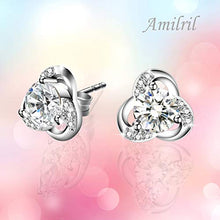 Carica l&#39;immagine nel visualizzatore di Gallery, Amilril Orecchini Donna, Argento Sterling 925 con Zirconi Cubici, Regali per... - Ilgrandebazar