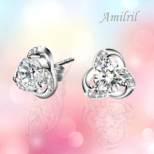 Amilril Orecchini Donna, Argento Sterling 925 con Zirconi Cubici, Regali per... - Ilgrandebazar