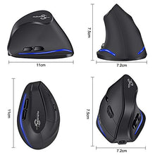 Carica l'immagine nel visualizzatore di Gallery, ECHTPower Mouse Portatile, Verticale, Design Ergonomico, DPI Nero